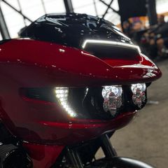 Custom Dynamics, turn signal LED vent insert. Front. Black-thumb-1