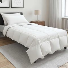Σετ Παπλωμάτων Λευκό 155 x 220 cm Πολυεστέρας, Μπαμπού 3432728