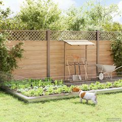 Περίφραξη Κήπου με Στήλες 24 pcs 115 x 50 cm Mesh Ασημί 3438050
