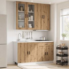 Μονάδα κουζίνας PORTO 4 pcs Artisan Δρυς Επεξεργασμένο Ξύλο 3438354