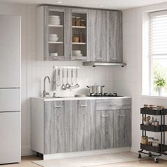 Μονάδα κουζίνας LYON 4 pcs Γκρι Sonoma Επεξεργασμένο Ξύλο 3438360