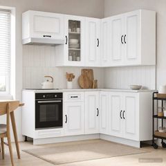 Μονάδα κουζίνας KALMAR 8 pcs Λευκό Επεξεργασμένο Ξύλο 3438371