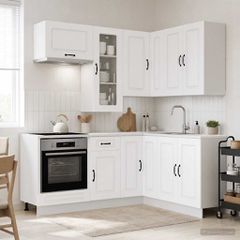 Μονάδα κουζίνας KALMAR 8 pcs Λευκό Επεξεργασμένο Ξύλο 3438381