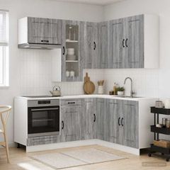 Μονάδα κουζίνας KALMAR 8 pcs Γκρι Sonoma Επεξεργασμένο Ξύλο 3438387