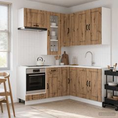 Μονάδα κουζίνας KALMAR 8 pcs Artisan Δρυς Επεξεργασμένο Ξύλο 3438390
