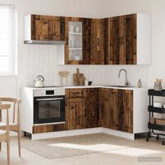 Μονάδα κουζίνας LUCCA 8 pcs Παλαιωμένο ξύλο Επεξεργασμένο Ξύλο 3438399