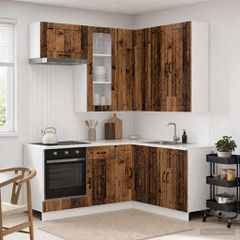 Μονάδα κουζίνας LUCCA 8 pcs Παλαιωμένο ξύλο Επεξεργασμένο Ξύλο 3438409