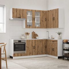 Μονάδα κουζίνας LUCCA 8 pcs Artisan Δρυς Επεξεργασμένο Ξύλο 3438476