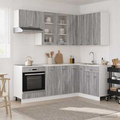 Μονάδα κουζίνας LYON 8 pcs Γκρι Sonoma Επεξεργασμένο Ξύλο 3438512