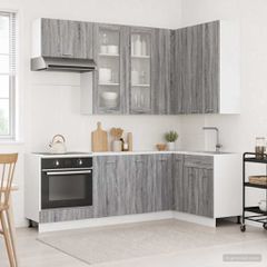 Μονάδα κουζίνας LYON 8 pcs Γκρι Sonoma Επεξεργασμένο Ξύλο 3438520