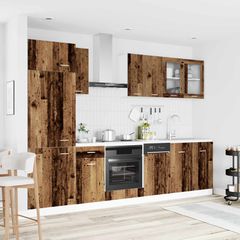 Μονάδα κουζίνας Lyon 8 pcs Παλαιωμένο ξύλο Επεξεργασμένο Ξύλο 3445840