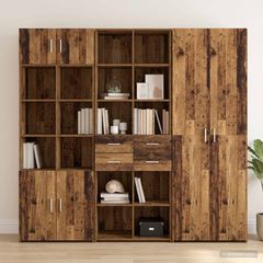 Βιβλιοθήκη Παλαιωμένο ξύλο 30 x 42.4 x 185.2 εκ. 3446618