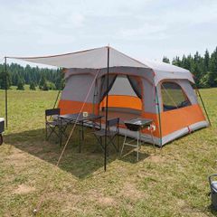 Οικογενειακή Σκηνή Γκρι και Πορτοκαλί 500 x 400 x 230 εκ 42028503
