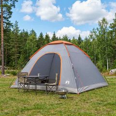 Σκηνή Camping με στέγη Γκρι και Πορτοκαλί 335 x 275 x 180 εκ. 42028639