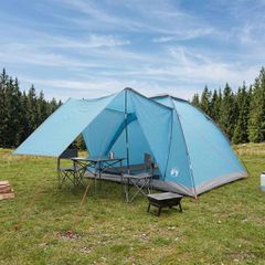 Σκηνή Camping με στέγη Μπλε 4 ατόμων Πολυεστέρας και Χάλυβας 42028648