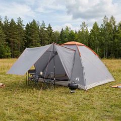 Σκηνή Camping με στέγη με αέρα αέρα Γκρι και Πορτοκαλί 6 ατόμων 42028654