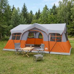 Οικογενειακή Σκηνή Γκρι και Πορτοκαλί 487 x 340 x 216 εκ. 42028675