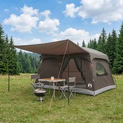 Οικογενειακή Σκηνή Καφέ Γκρι 320 x 210 x 180 εκ Πολυεστέρας 42029000