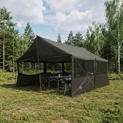 Οικογενειακή Σκηνή με στέγη Καφέ γκρι 450 x 400 x 265 εκ 42029014