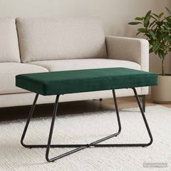 παγκάκι Σκούρο Πράσινο 80 x 40 x 45 εκ. Βελούδο 42038331