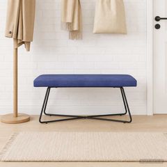 παγκάκι Μπλε Αστυνομίας 110 x 40 x 45 cm Βελούδο 42038355