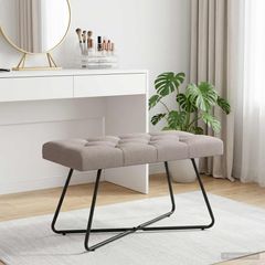 Πάγκος με κουμπωτές επιφάνειες Taupe 80 x 40 x 46 εκ. Ύφασμα 42038363