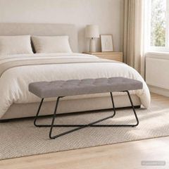 Πάγκος με κουμπωτές επιφάνειες Taupe 110 x 40 x 46 cm Ύφασμα 42038377