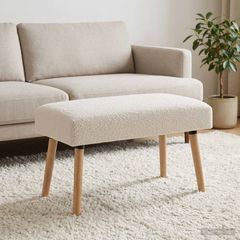 παγκάκι Μονόχρωμο Κρεμ 80 x 40 x 46 εκ. Μπουκλέ 42038406