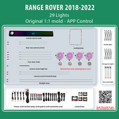DIQ AMBIENT LR RANGE ROVER FULL (L405) FL mod. 2018-2022 (Digital iQ Ambient Light for LAND ROVER RANGE ROVER L405 mod. 2018-2022 with 29 Lights)