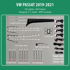 DIQ AMBIENT VW PASSAT III (TRIM) mod. 2019-2023 (Digital iQ Ambient Light for VW Passat mod. 2019-2023 with 19 Lights)