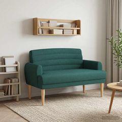 Love seat με κουμπιά Σκούρο Πράσινο 116 x 67 x 80 εκ. Ύφασμα 42041780