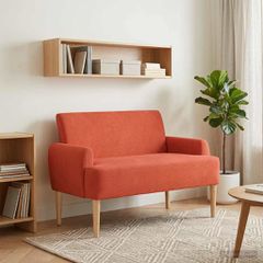 Love seat με κουμπιά Κόκκινο Πορτοκαλί 116 x 67 x 81 εκ 42041795