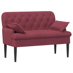 Love seat με κουμπιά Κόκκινο 111 x 68 x 80 εκ. Ύφασμα 42041799