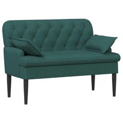 Love seat με κουμπιά Σκούρο Πράσινο 111 x 68 x 80 εκ. Ύφασμα 42041801