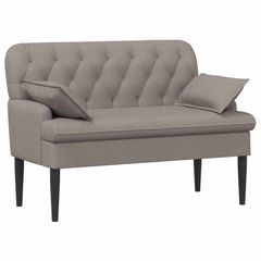 Love seat με κουμπιά Taupe 111 x 68 x 80 εκ. Ύφασμα 42041802