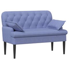 Love seat με κουμπιά Μπλε τζην 111 x 68 x 80 εκ. Ύφασμα 42041808