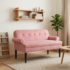 Love seat με κουμπιά Ροζ 120 x 66 x 78 εκ. Βελούδο 42041832