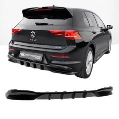 Diffuser Πίσω Προφυλακτήρα Για VW Golf VIII (8) 2019+ / 8.5 2024+ Facelift Για Standard Έκδοση Προφυλακτήρα Γυαλιστερό Μαύρο Από Abs Πλαστικό