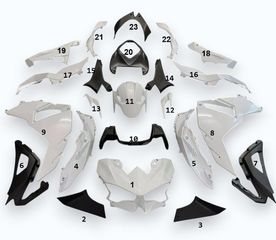 FAIRING ΜΕΜΟΝΩΜΕΝΑ ΤΕΜΑΧΙΑ ΠΛΑΣΤΙΚΑ KAWASAKI NINJA 500 2024-2025 ΑΒΑΦΟ
