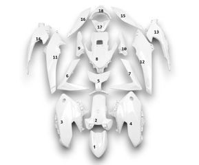 FAIRING ΜΕΜΟΝΩΜΕΝΑ ΤΕΜΑΧΙΑ ΠΛΑΣΤΙΚΑ YAMAHA TMAX 560 2025-2026 ΑΒΑΦΟ