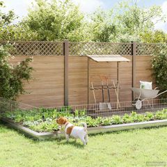 Περίφραξη Κήπου με Στήλες 24 pcs 75 x 50 εκ. Mesh Ασημί 42042971