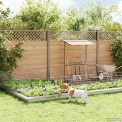 Περίφραξη Κήπου με Στήλες 12 pcs 95 x 50 εκ. Mesh Ασημί 42042972