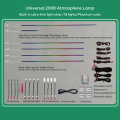 DIQ AMBIENT DREAM 256 (BLACK) (Universal Thin Light Black Strip Ambient Light, 18 Lights with 256 colours)