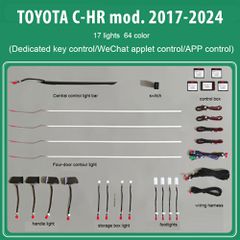DIQ AMBIENT TOYOTA FT06 (Digital iQ Ambient Light for TOYOTA CHR mod. 2017-2024 with 17 Lights)