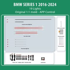 DIQ AMBIENT BMW S.1 (F40) TRIM (Digital iQ Ambient Light for BMW Series 1 mod. 2016-2024 with 19 Lights)