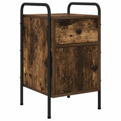 Κομοδίνο 2 τμχ. Καπνισμένο Ξύλο Δρυός 35 x 36,5 x 61 εκ 8007652-thumb-2