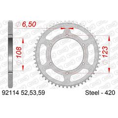 Rear Sprocket Afam Steel Standard - 420