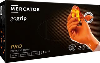 Amio - ΓΑΝΤΙΑ ΝΙΤΡΙΛΙΟΥ MERCATOR GOGRIP ΣΕ ΠΟΡΤΟΚΑΛΙ ΧΡΩΜΑ LARGE (L) - 50 ΤΕΜ. (MER20336/AM)