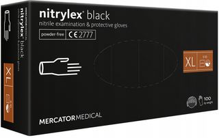 Amio - ΓΑΝΤΙΑ ΝΙΤΡΙΛΙΟΥ MERCATOR NITRYLEX BASIC ΣΕ ΜΑΥΡΟ ΧΡΩΜΑ ΧLARGE (ΧL) - 100 Τεμ. (MER13529/AM)