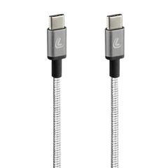 ΚΑΛΩΔΙΟ ΦΟΡΤΙΣΗΣ/ΜΕΤΑΦΟΡΑΣ ΔΕΔΟΜΕΝΩΝ USB TYPE C>USB TYPE C IRON 2.0 3000mA/60W ΑΣΗΜΙ 100cm LAMPA - 1 ΤΕΜ.